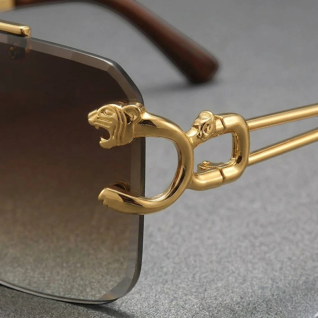 BUCCHI | Rectangular Rimless Sunglasses
