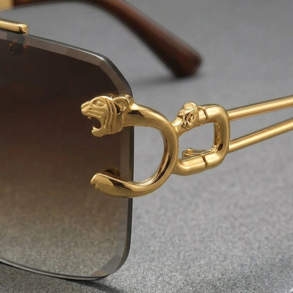 BUCCHI | Rectangular Rimless Sunglasses